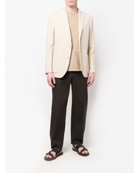 Мужской бежевый льняной пиджак от Boglioli