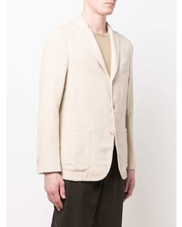 Мужской бежевый льняной пиджак от Boglioli