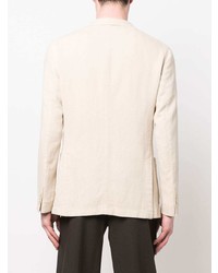 Мужской бежевый льняной пиджак от Boglioli