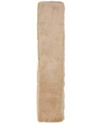 Женский бежевый меховой шарф от Carven