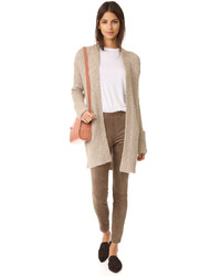 Женский бежевый открытый кардиган от Theory