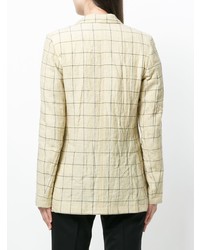 Женский бежевый пиджак в клетку от Forte Forte