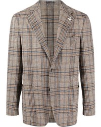 Мужской бежевый пиджак в шотландскую клетку от Lardini