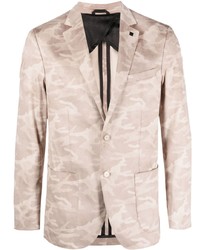 Мужской бежевый пиджак с камуфляжным принтом от Karl Lagerfeld
