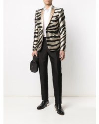 Мужской бежевый пиджак с принтом от Just Cavalli