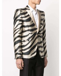 Мужской бежевый пиджак с принтом от Just Cavalli