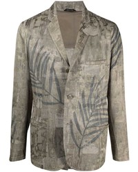 Мужской бежевый пиджак с принтом от Giorgio Armani