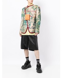 Мужской бежевый пиджак с принтом от NAMESAKE