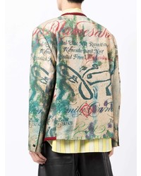 Мужской бежевый пиджак с принтом от NAMESAKE