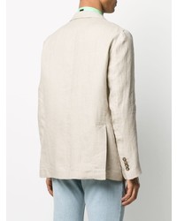 Мужской бежевый пиджак с принтом от MSGM