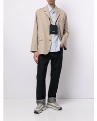 Мужской бежевый пиджак от Fumito Ganryu