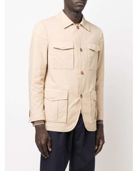 Мужской бежевый пиджак от Caruso