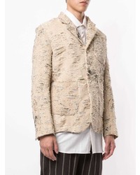 Мужской бежевый пиджак от Uma Wang