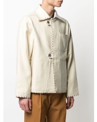 Мужской бежевый пиджак от Bode