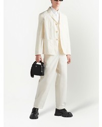 Мужской бежевый пиджак от Prada