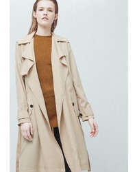 Женский бежевый плащ от Mango