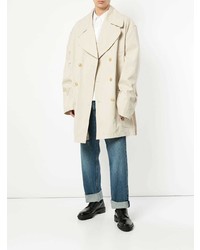 Мужской бежевый плащ от Hed Mayner