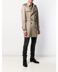 Мужской бежевый плащ от Saint Laurent