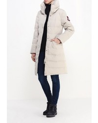 Женский бежевый пуховик от Anta