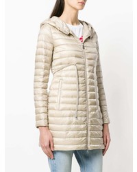 Женский бежевый пуховик от Moncler