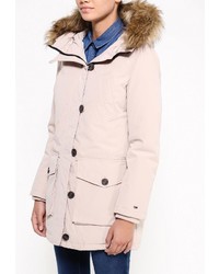 Женский бежевый пуховик от Tommy Hilfiger Denim