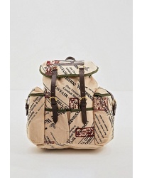 Женский бежевый рюкзак из плотной ткани с принтом от Vivienne Westwood