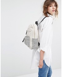 Женский бежевый рюкзак из плотной ткани от Mango