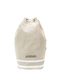 Мужской бежевый рюкзак из плотной ткани от Jacquemus