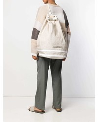 Мужской бежевый рюкзак из плотной ткани от Jacquemus