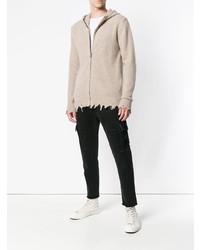 Мужской бежевый свитер на молнии от Overcome