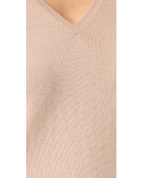 Женский бежевый свитер с v-образным вырезом от TSE