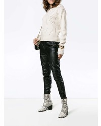 Женский бежевый свитер с v-образным вырезом от Helmut Lang