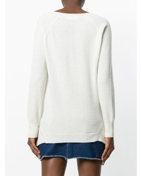 Женский бежевый свитер с v-образным вырезом от Zanone