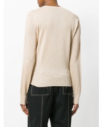 Женский бежевый свитер с v-образным вырезом от Joseph