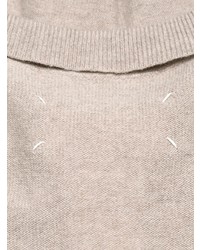 Мужской бежевый свитер с v-образным вырезом от Maison Margiela
