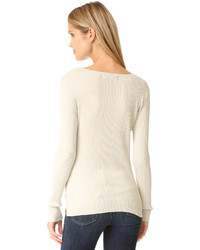 Женский бежевый свитер с v-образным вырезом от 525 America