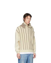 Мужской бежевый свитер с воротником на молнии от Y/Project