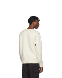 Мужской бежевый свитер с круглым вырезом с принтом от Aimé Leon Dore