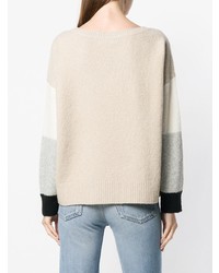 Женский бежевый свитер с круглым вырезом от Alice + Olivia