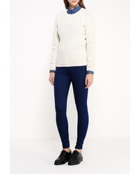 Женский бежевый свитер с круглым вырезом от Befree