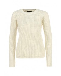 Женский бежевый свитер с круглым вырезом от Befree