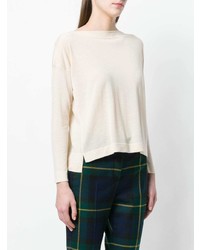 Женский бежевый свитер с круглым вырезом от Zanone