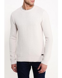 Мужской бежевый свитер с круглым вырезом от Brave Soul