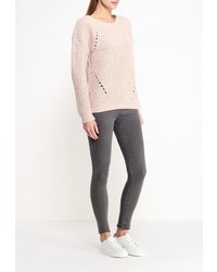 Женский бежевый свитер с круглым вырезом от Brave Soul