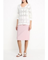 Женский бежевый свитер с круглым вырезом от By Swan