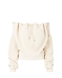 Женский бежевый свитер с круглым вырезом от Calvin Klein 205W39nyc
