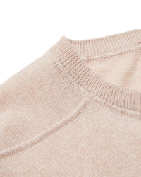 Мужской бежевый свитер с круглым вырезом от Massimo Alba