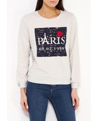 Женский бежевый свитер с круглым вырезом от Chic Chic