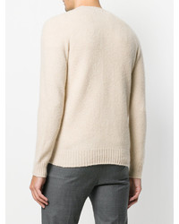 Мужской бежевый свитер с круглым вырезом от Drumohr