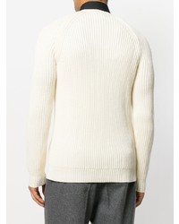 Мужской бежевый свитер с круглым вырезом от Roberto Collina